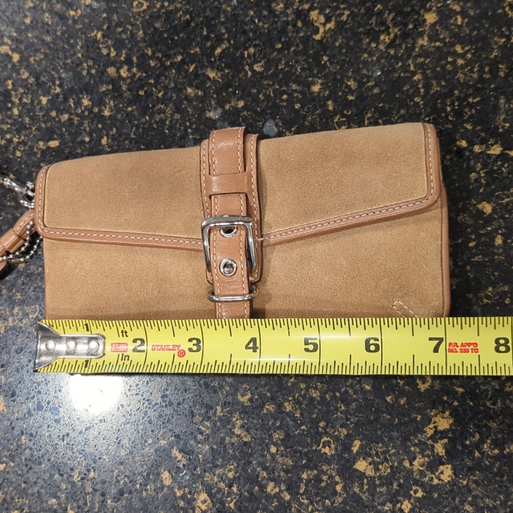 Y2K Coach Suede Leather Wristlet - Picture 11 of 11